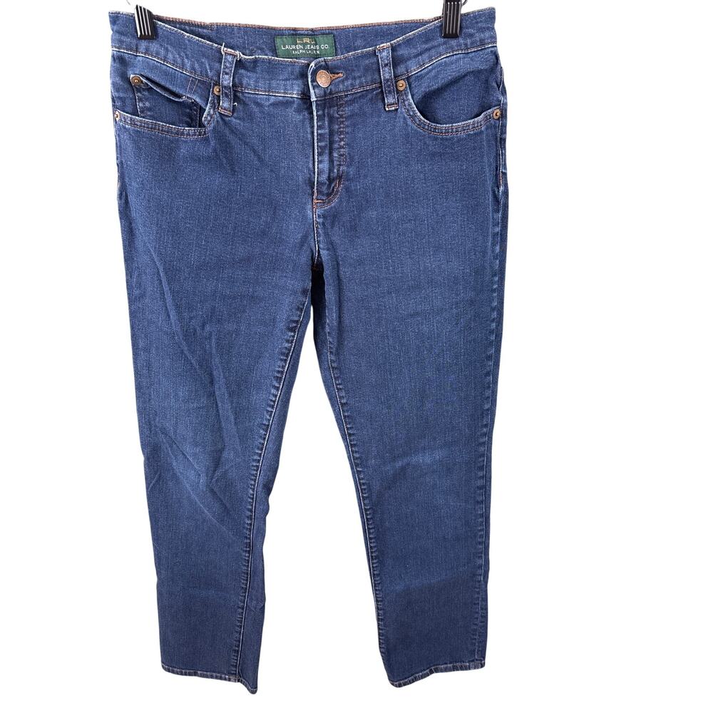 Lauren Jeans Co. Ralph Lauren Women Size 8 Tapered Medium Wash Denim Pants Jeans